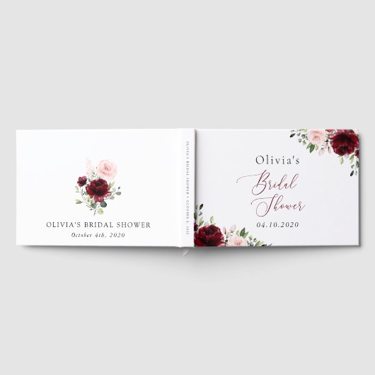 Bourgogne bloemen, roze bloemen, Vrijgezellenfeest Gastenboek (Volledig)