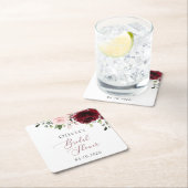 Bourgogne bloemen, roze bloemen, Vrijgezellenfeest Kartonnen Onderzetters (Insitu)