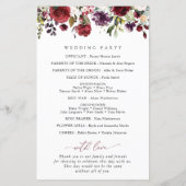 Bourgogne bloemen, roze bloemen, weddenschapsprogr (Achterkant)