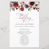 Bourgogne bloemen, roze bloemen, weddenschapsprogr (Voorkant)