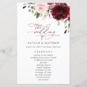 Bourgogne bloemen, roze bloemen, weddenschapsprogr (Voorkant)