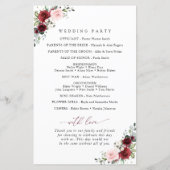 Bourgogne bloemen, roze bloemen, weddenschapsprogr (Achterkant)