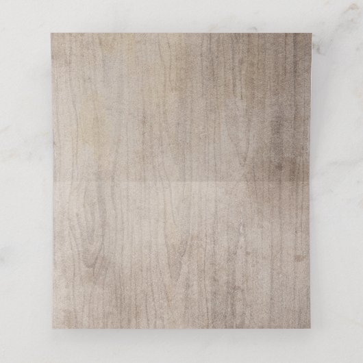 Bourgogne Bloemen Rustiek Hout Mason Jar Bruiloft Plaatskaartje (Binnenkant ongevouwen)