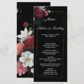 Bourgogne Bloemen Rustiek Menu (Voorkant / Achterkant)
