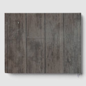 Bourgogne Bloemen Rustieke String Lights Hout Gastenboek (Achterkant)