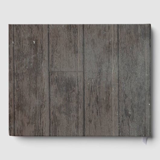 Bourgogne Bloemen Rustieke String Lights Hout Gastenboek (Achterkant)