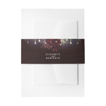 Bourgogne Bloemen Rustieke String Lights Wedding