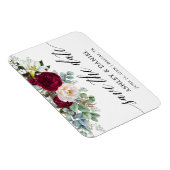 Bourgogne Bloemen Save the Date Groen Magneet (Rechterzijde)