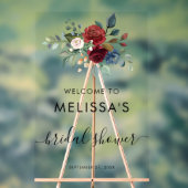 Bourgogne Bloemen Script Vrijgezellenfeest Acryl Bord (Neutraal)