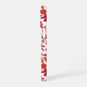  Bourgogne Bloemen Slim Fit Telefoonhoesjes iPhone 16 Hoesje (Linkerkant)