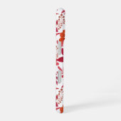  Bourgogne Bloemen Slim Fit Telefoonhoesjes iPhone 16 Hoesje (Rechterkant)