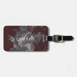 Bourgogne  Bloemen Stilleven Stijlvol Bagagelabel