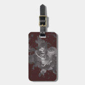 Bourgogne  Bloemen Stilleven Stijlvol Bagagelabel (Voorkant verticaal)