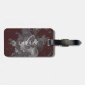 Bourgogne  Bloemen Stilleven Stijlvol Bagagelabel (Achterkant horizontaal)