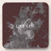 Bourgogne  Bloemen Stilleven Stijlvol Bier Onderzetter (Voorkant)