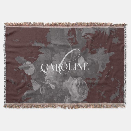 Bourgogne  Bloemen Stilleven Stijlvol Deken (Voorkant)