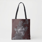 Bourgogne Bloemen Stilleven Stijlvol Tote Bag (Voorkant)