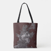 Bourgogne Bloemen Stilleven Stijlvol Tote Bag (Achterkant)