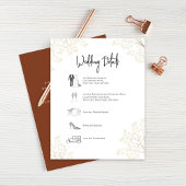 Bourgogne Bloemen Trouwdetails Tijdlijn RSVP Kaartje