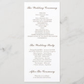  Bourgogne Bloemen Trouwprogramma's Programmakaart (Achterkant)