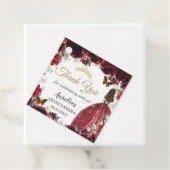 Bourgogne Bloemen Vlinders Prinses Goud Spaans Bedankjes Labels (In situ)