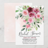 Bourgogne Bloemen Vrijgezellenfeest Kaart (Voorkant / Achterkant)