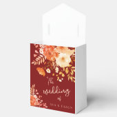 Bourgogne Bloemen Wedding Favoriet Box Bedankdoosjes (Geopend)