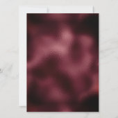 Bourgogne Bloemen Zilver Polygonal Save the Date Kaart (Achterkant)