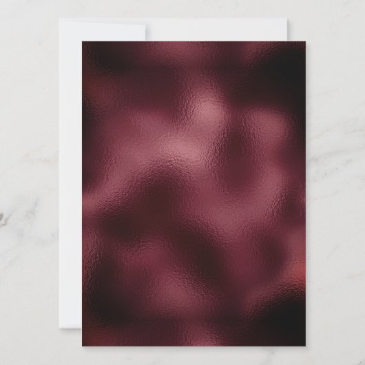 Bourgogne Bloemen Zilver Polygonal Save the Date Kaart (Achterkant)