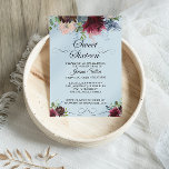 Bourgogne Bloemen Zoet Zestien Verjaardagsfeest Kaart<br><div class="desc">Deze bordeaux bloemenzoete zestien verjaardagsfeestuitnodiging is perfect voor een eenvoudige 16e verjaardag. Het elegante boho-ontwerp heeft waterverf marineblauw,  blush roze en wijnschaduwbloemen met artistieke potlooddetails.</div>