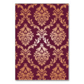 Bourgogne Bloemenbruiloft Tafelnummer (Achterkant)