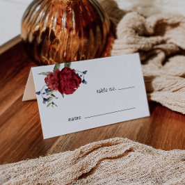 Bourgogne Bloemenbruiloft Tafelnummer Plaats Kaart Plaatskaartje