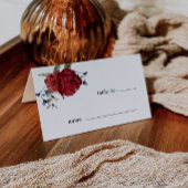 Bourgogne Bloemenbruiloft Tafelnummer Plaats Kaart Plaatskaartje