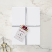 Bourgogne Bloemengunst Dank u Cadeau Labels Cadeaulabel (Met Touw)