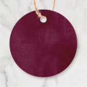 Bourgogne bloemenherfst rustieke waterverf elegant bedankjes labels (Achterkant)