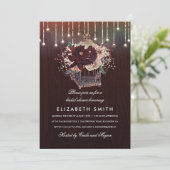 Bourgogne Bloemenlantaarn Rustieke Herfst Vrijgeze Kaart (Staand voorkant)