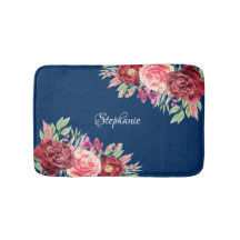 Bourgogne Bloemenmarine blauw