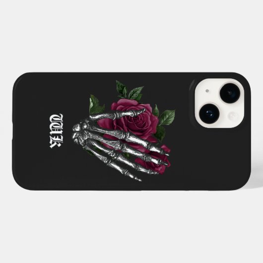 Bourgogne Bloemenskelet Gotisch Case-Mate iPhone Case (Achterkant (horizontaal))