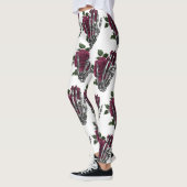 Bourgogne Bloemenskelet Hand Gotisch Leggings (Links)