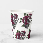 Bourgogne Bloemenskelet Hand Gotisch Papieren Bekers (Achterkant)