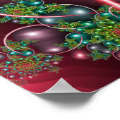 Bourgogne-bloemenspiraal Poster (Hoek)