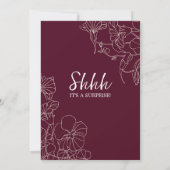 Bourgogne Bloemenverrassing 40e verjaardag Kaart (Achterkant)