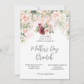 Bourgogne Bloemenwijn Moederdag Brunch Invitatio Kaart (Voorkant)