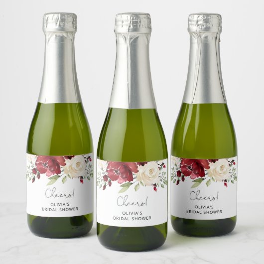 Bourgogne bloemig vrijgezellenfeest Mousserend Wij Sparkling Wijnetiket (Flessen)