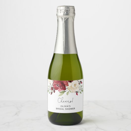 Bourgogne bloemig vrijgezellenfeest Mousserend Wij Sparkling Wijnetiket (Voorkant)