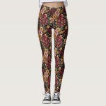 Bourgogne bloemmotief leggings<br><div class="desc">Voeg een vleugje elegantie toe aan uw garderobe met deze leggings met een prachtig bordeauxrood bloemmotief. Perfect voor casual uitstapjes,  trainingen of loungen,  ze bieden zowel stijl als comfort. Ideaal om te combineren met je favoriete topjes of laagjes onder jurken voor een chique look.</div>