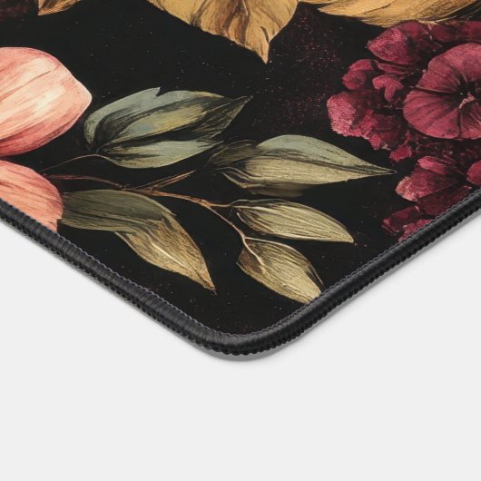 Bourgogne bloemmotief monogram bureaumat (Hoek)