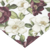 Bourgogne bloemmotief tafelkleed (Gekanteld)
