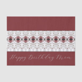 Bourgogne bloemmotief tissuepapier