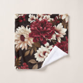 Bourgogne Bloom Bloemen Bad Handdoek (Wasdoekje)